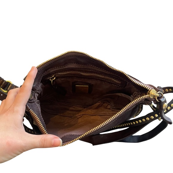 Campomaggi Handbag with gold toned rivets in Moro - Picture 3 of 3